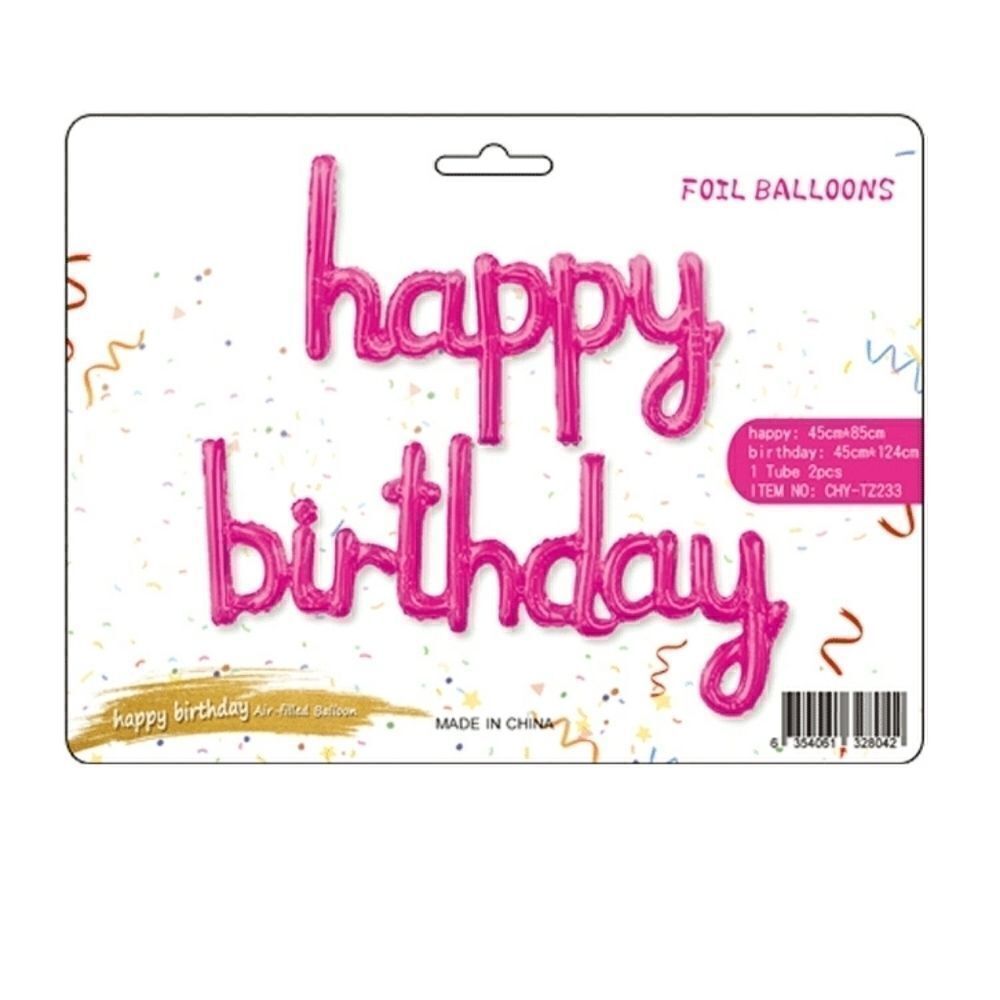 HAPPY Birthday Foil Air Balloons Background Decor